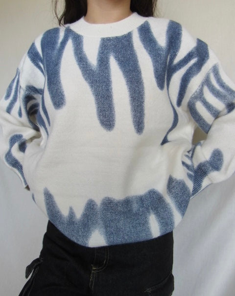 Blue Stripe Crewneck Pullover