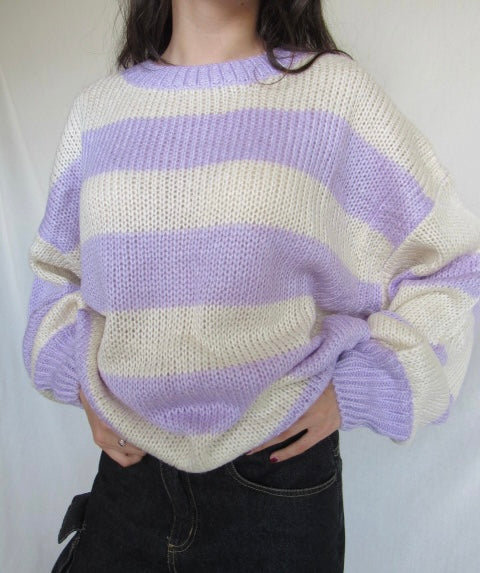 Purple Stripe Sweater